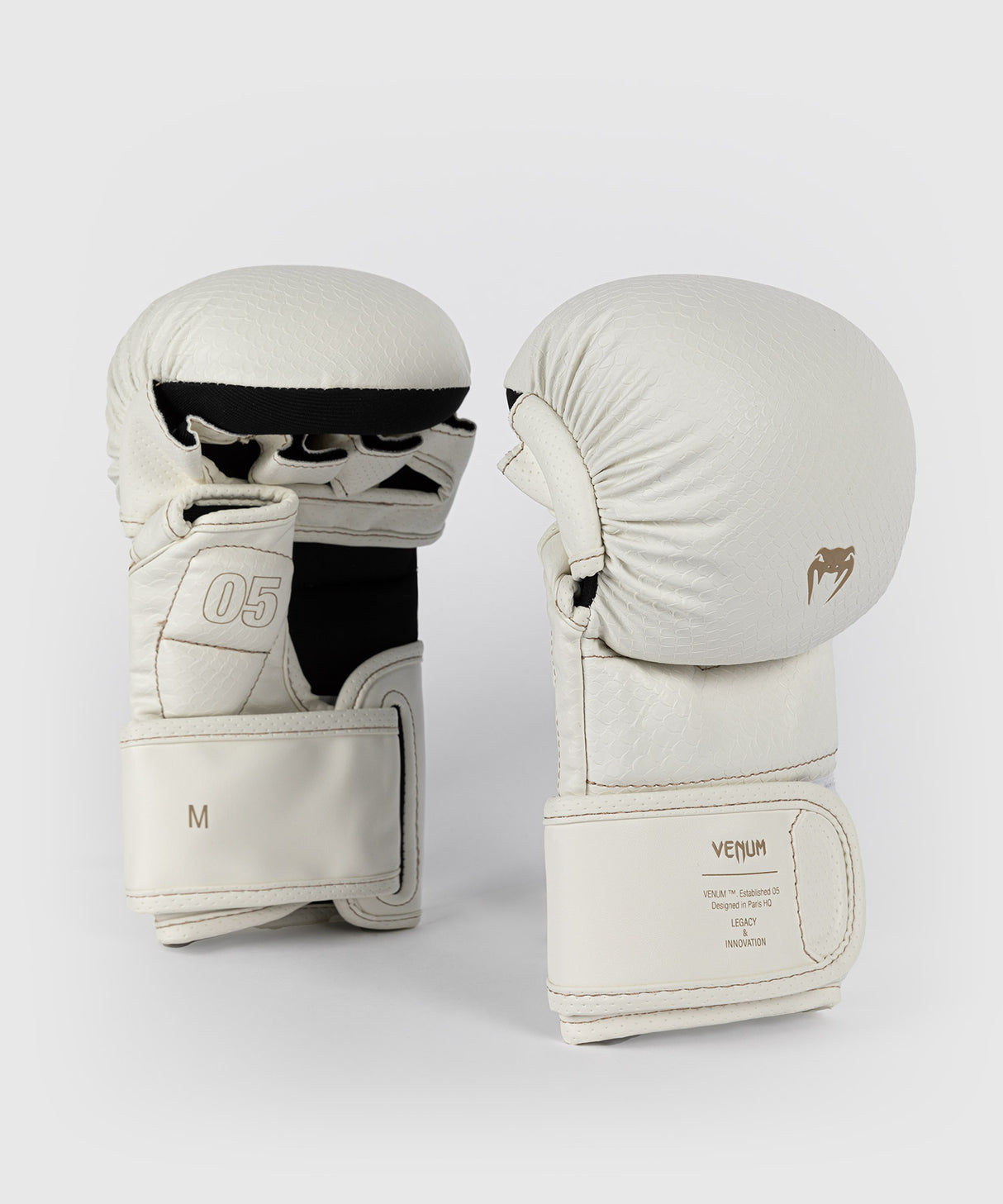 Venum MMA Handschoenen Sparring Impact Evo Scales - Ivoor Wit