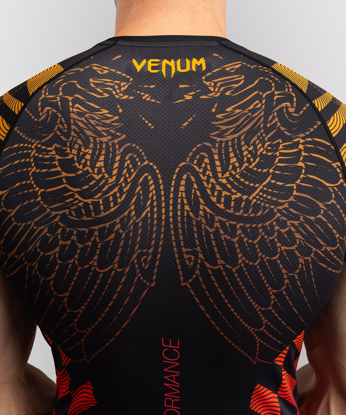 Venum Rashguard Korte Mouwen Quetzal Fury - Zwart/Rood