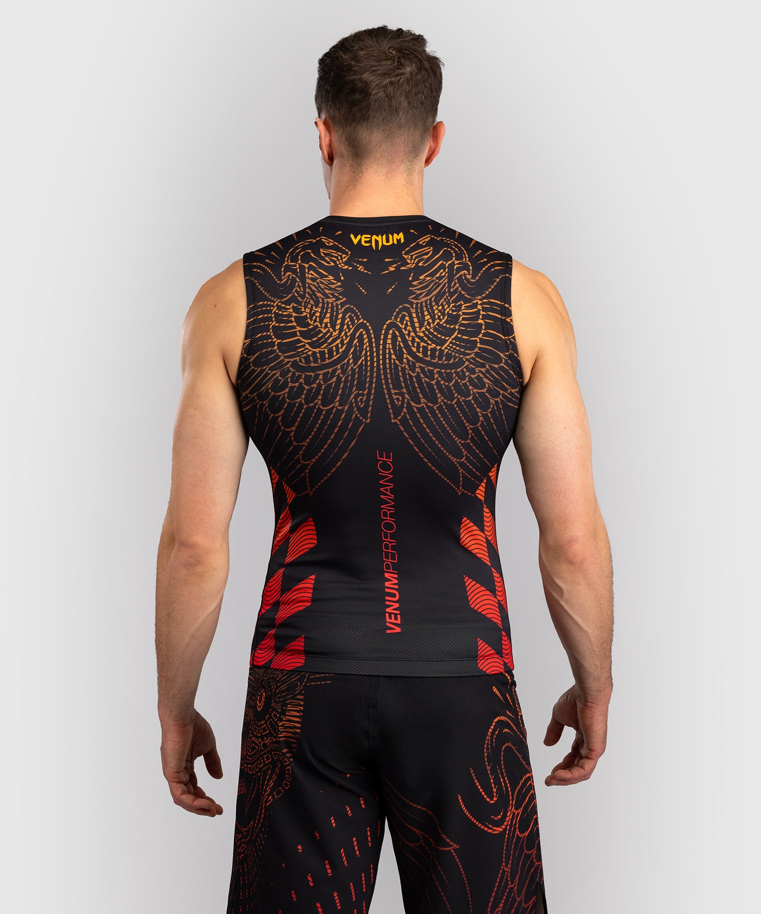 Venum Rashguard Mouwloos Quetzal Fury - Schwarz/Rot
