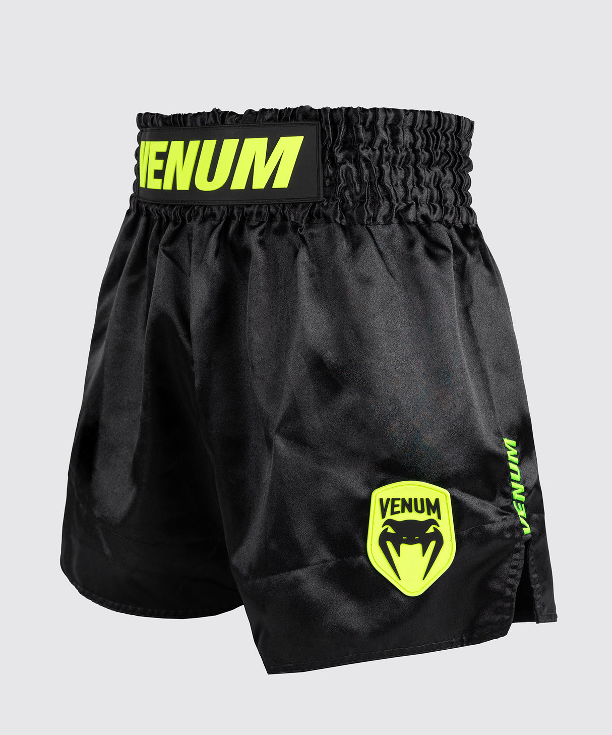 Venum Muay Thai Shorts Classic Evo - Zwart/Neon Geel