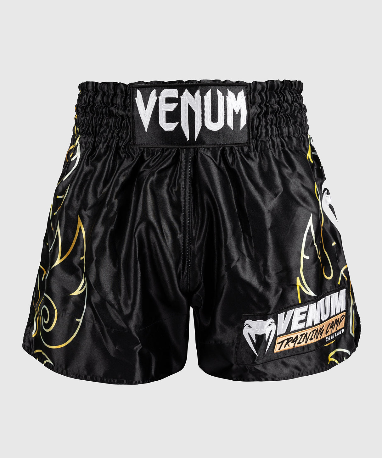 Venum Muay Thai Shorts VTC Flames - Zwart/Goud