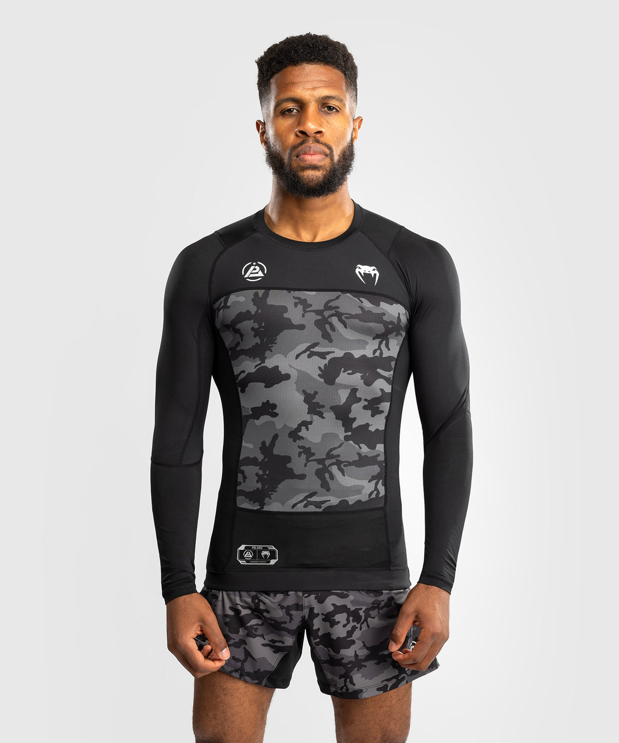 Venum x Polaris Rashguard - Lange Mouwen - Zwart/Grijs