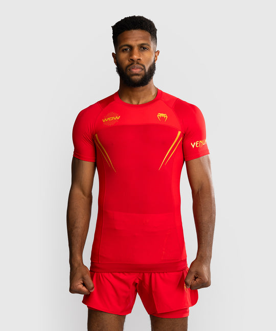 Venum x WOW FC Rashguard - Korte Mouwen - Vurig Rood