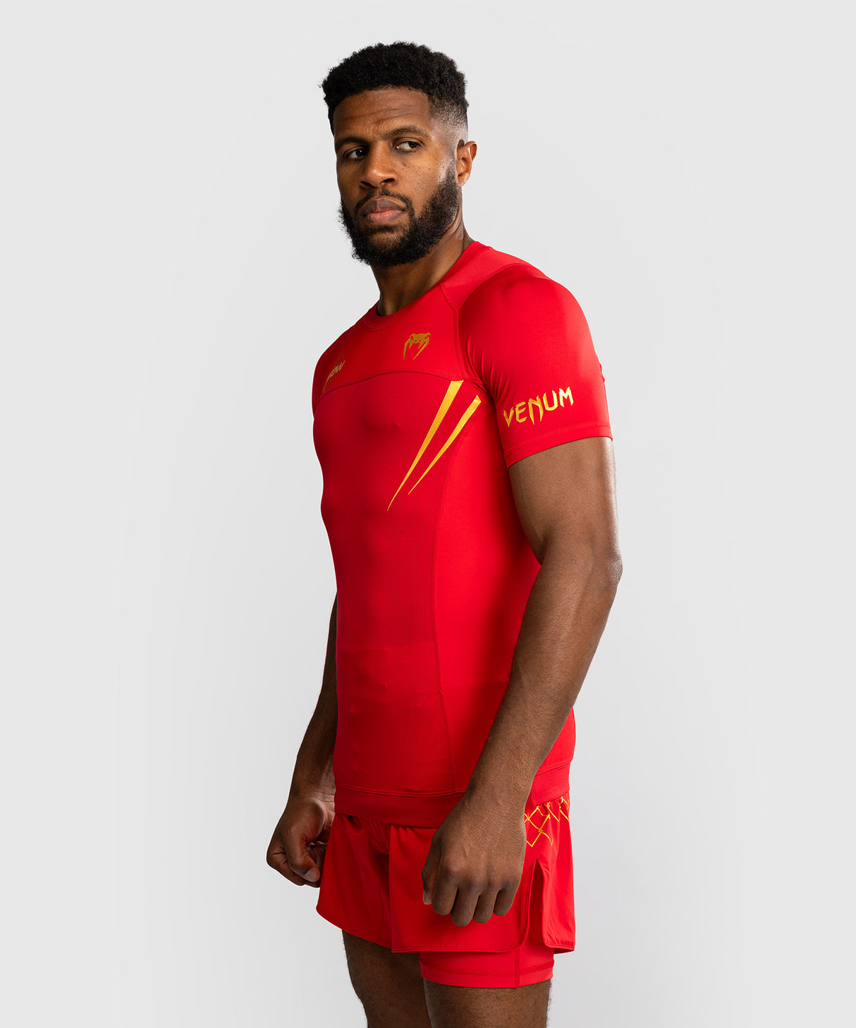 Venum x WOW FC Rashguard - Korte Mouwen - Vurig Rood