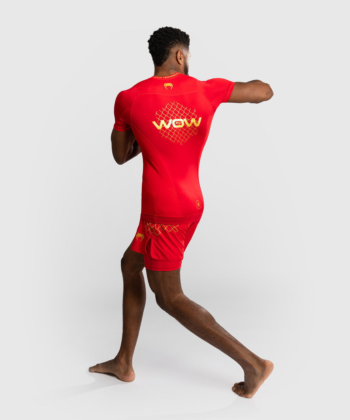 Venum x WOW FC Rashguard - Korte Mouwen - Vurig Rood