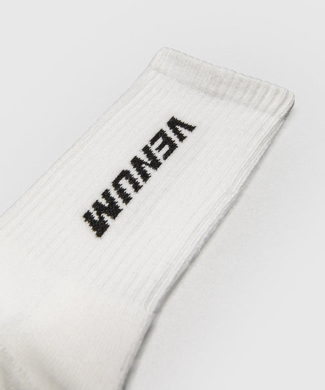 Venum Essential Crew Ponožky – Bílé – Sada 3 ks