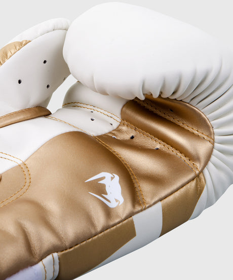 Gants de boxe Venum Elite – Blanc/Or