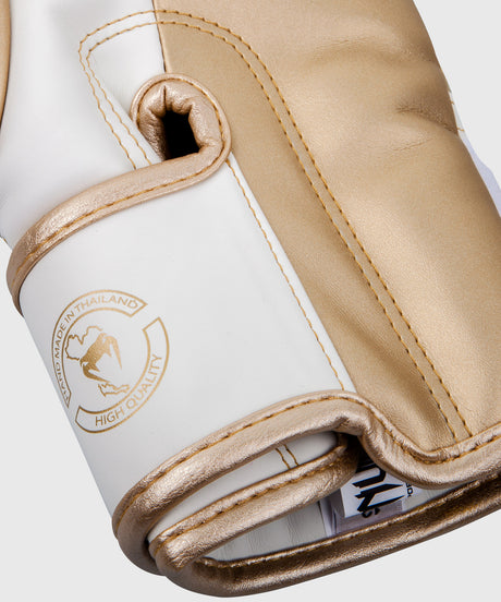 Gants de boxe Venum Elite – Blanc/Or