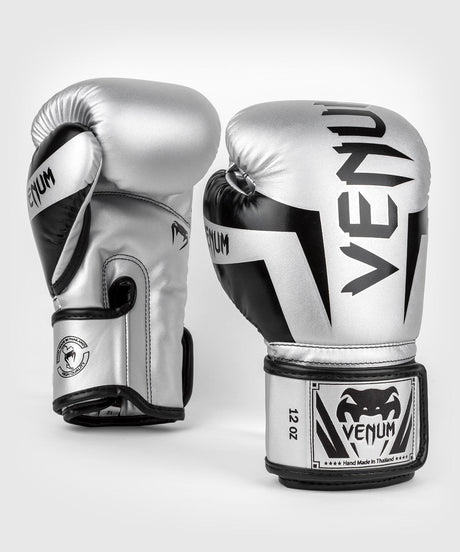 Boxerské rukavice Venum Elite – Stříbrné/Černé