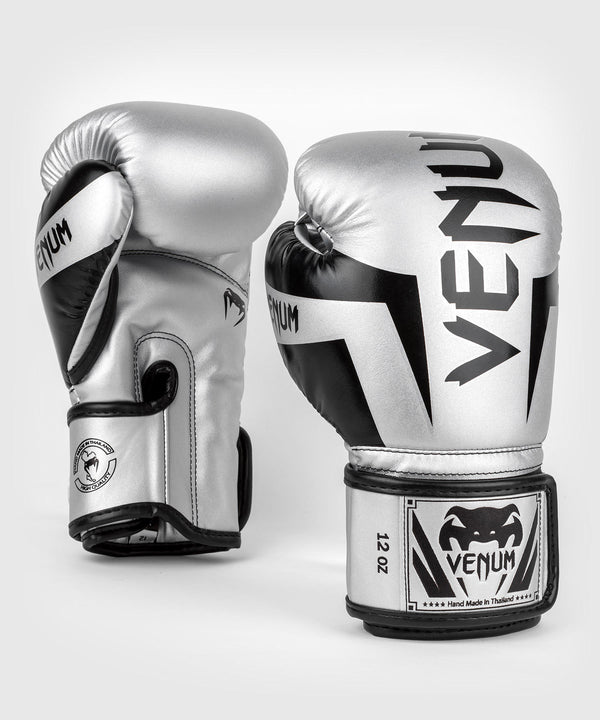 Boxerské rukavice Venum Elite – Stříbrné/Černé