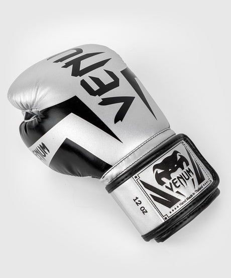 Boxerské rukavice Venum Elite – Stříbrné/Černé