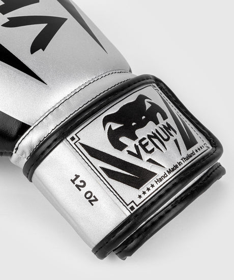 Boxerské rukavice Venum Elite – Stříbrné/Černé