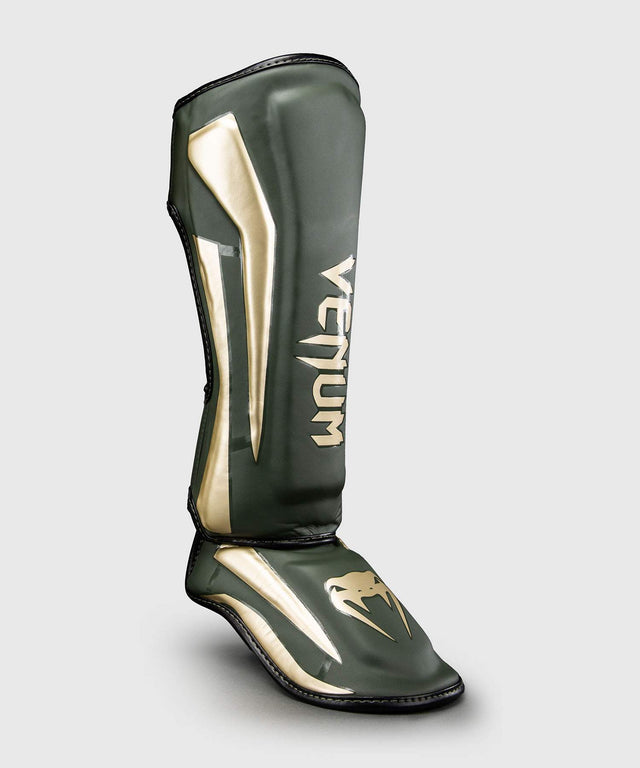 Venum Scheenbeschermers Elite - Kaki Groen/Goud