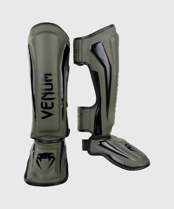 Protège-tibias Venum Elite – Vert/Noir