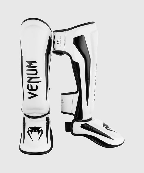 Protège-tibias Venum Elite – Blanc/Noir