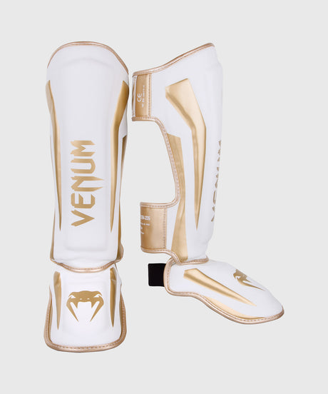 Venum Skinnebensbeskyttere Kickboxing Elite - Hvid/Guld