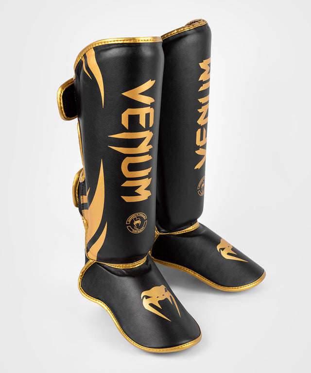 Venum Skinnebensbeskyttere Kickboxing Challenger – Sort/Guld