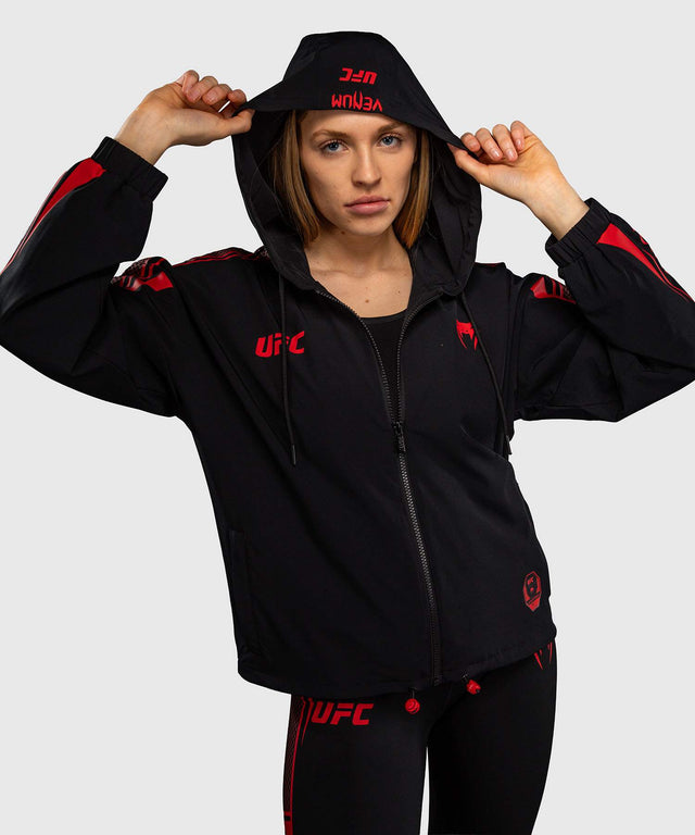 Sudadera con capucha y cremallera Venum UFC Unity para mujer – Negro
