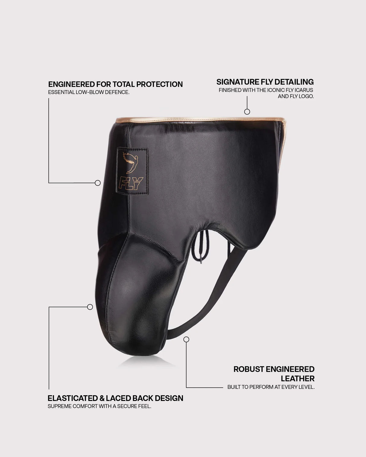 Fly Kruisbeschermer Boksen Wraith X - Zwart/Goud