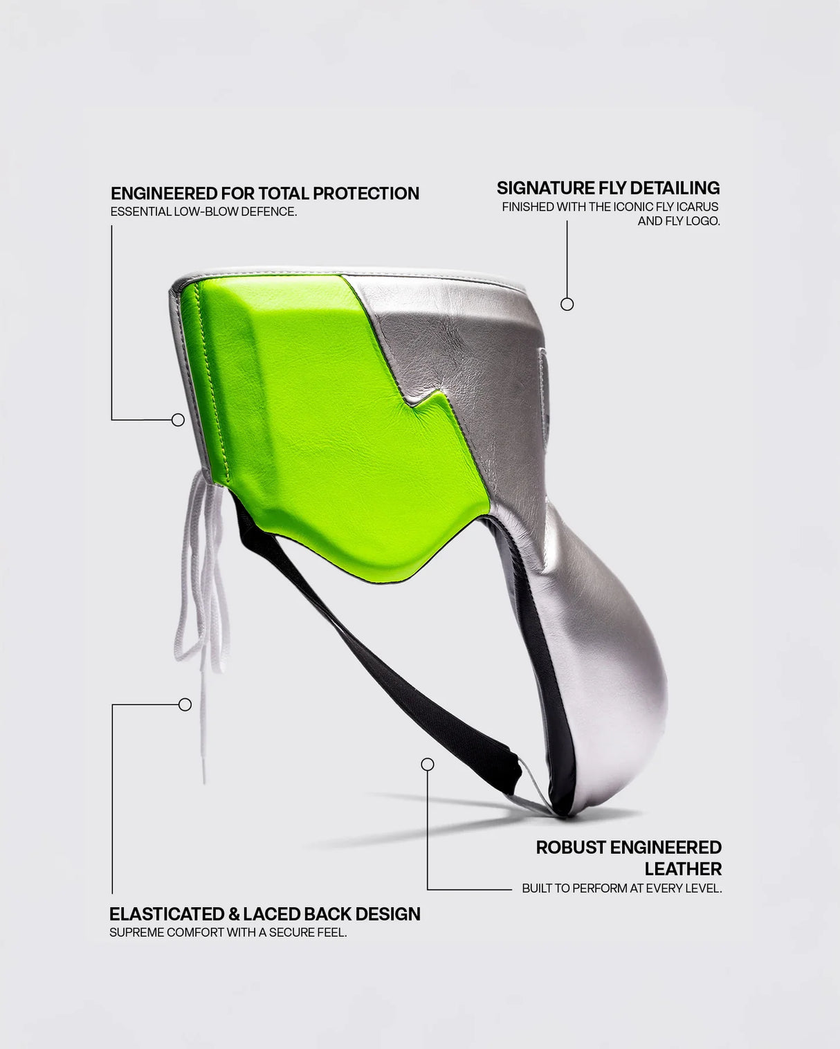 Fly Kruisbeschermer Boksen Wraith X - Zilver/Neon Groen