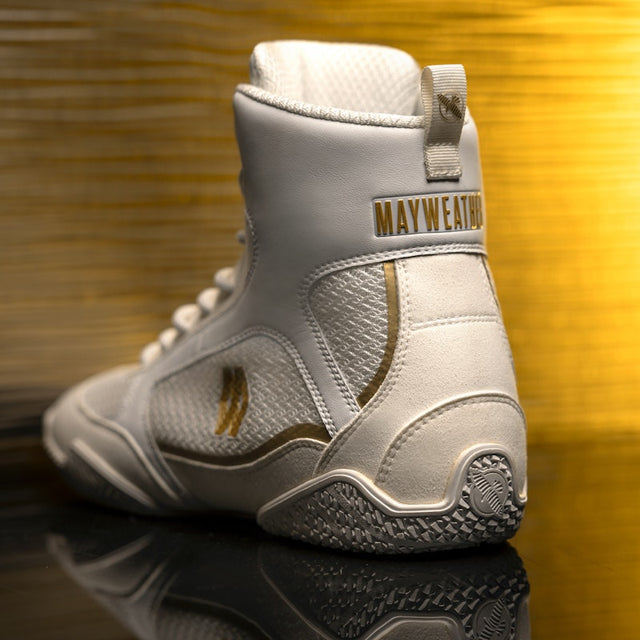 Hayabusa x Mayweather Champ Boxing Shoes - White/Gold