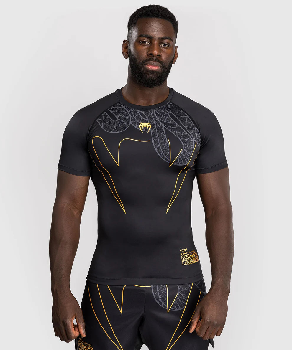Venum Rashguard Korte Mouwen Serpenti - Zwart