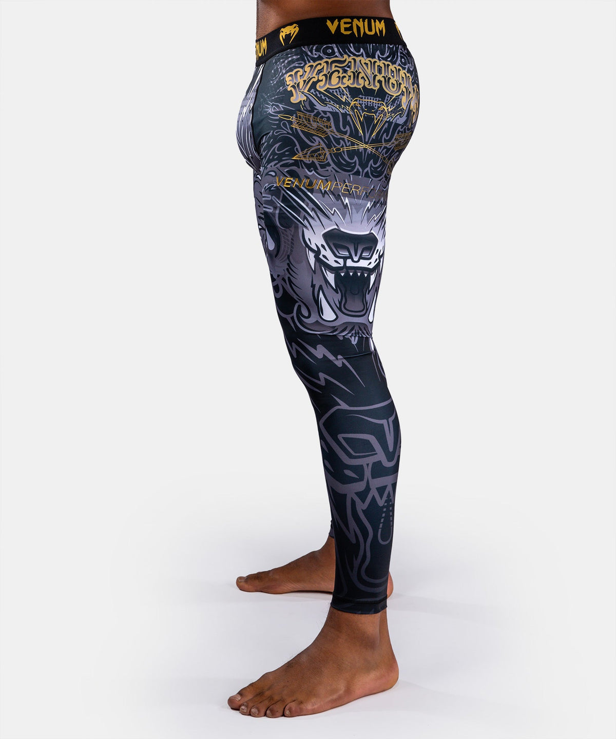 Venum Compressiebroek Wolf Atak - Zwart/Grijs
