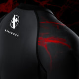 Hayabusa x UFC BJJ Rashguard Korte Mouwen Dames - Zwart/Rood