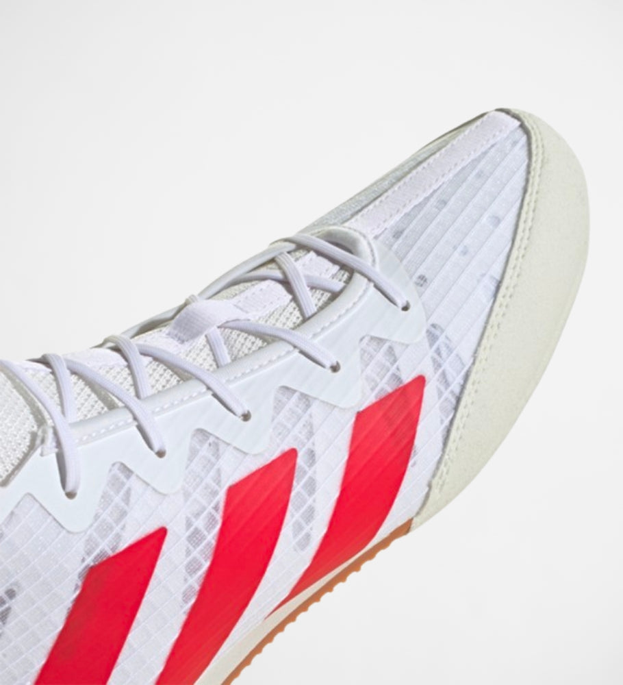 Adidas Boksschoenen Box Hog 4 - Wit/Rood - Boksschoenen