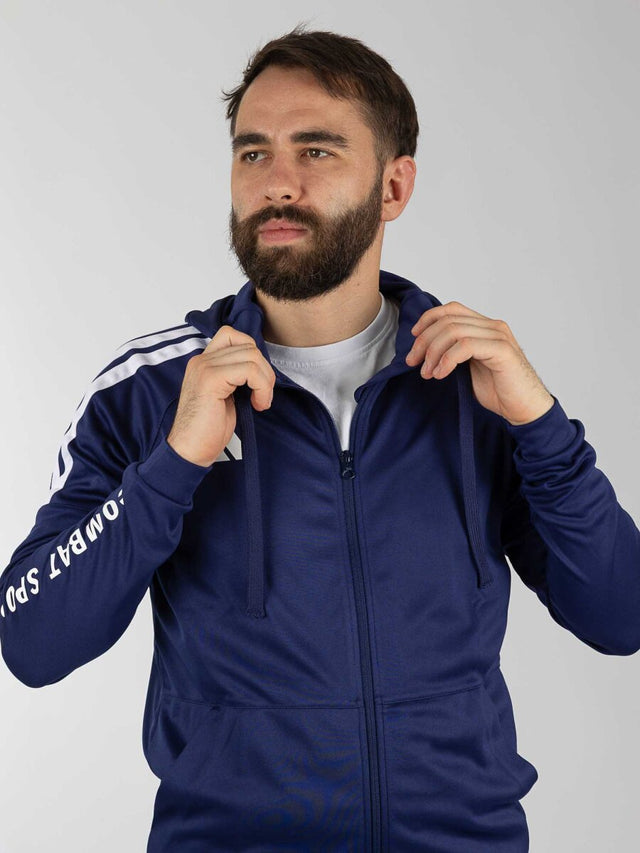 Kurtka treningowa Adidas Community Sports – Ciemnoniebieska/Biała