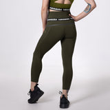 Hayabusa Leggings High Rise 3/4 Dames - Olijfgroen