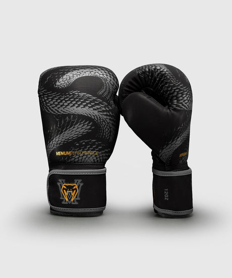 Venum Bokshandschoenen Matupa Zwart/Grijs/Goud - zijaanzicht
