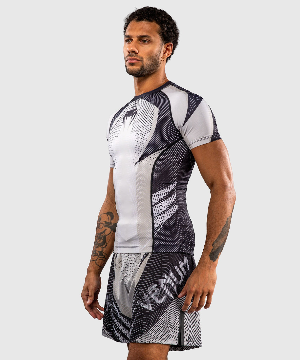 Venum Rashguard Galactic 3.0 - Offwhite/Zwart
