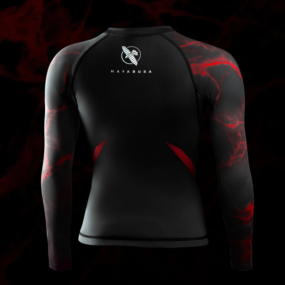 Hayabusa x UFC BJJ Rashguard Lange Mouwen Dames - Zwart/Rood