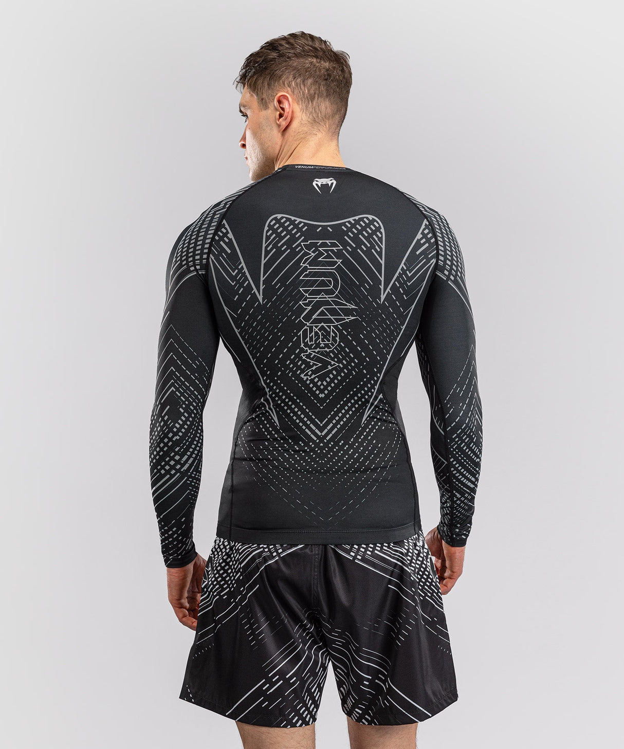 Venum Rashguard Midnight Fury - Zwart/Grijs/Zilver