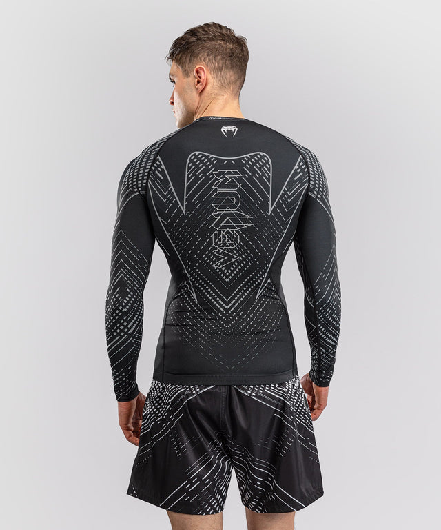 Venum Rashguard Midnight Fury Long Sleeves – Black/Grey/Silver