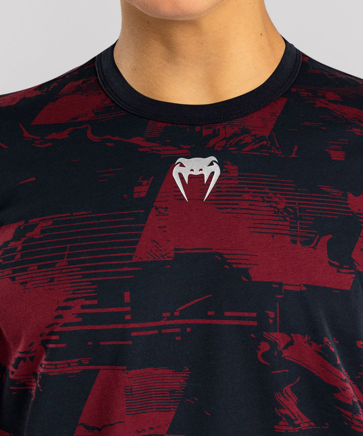 Venum UFC T-Shirt Zenith - Marineblauw/Bordeauxrood/Zilver