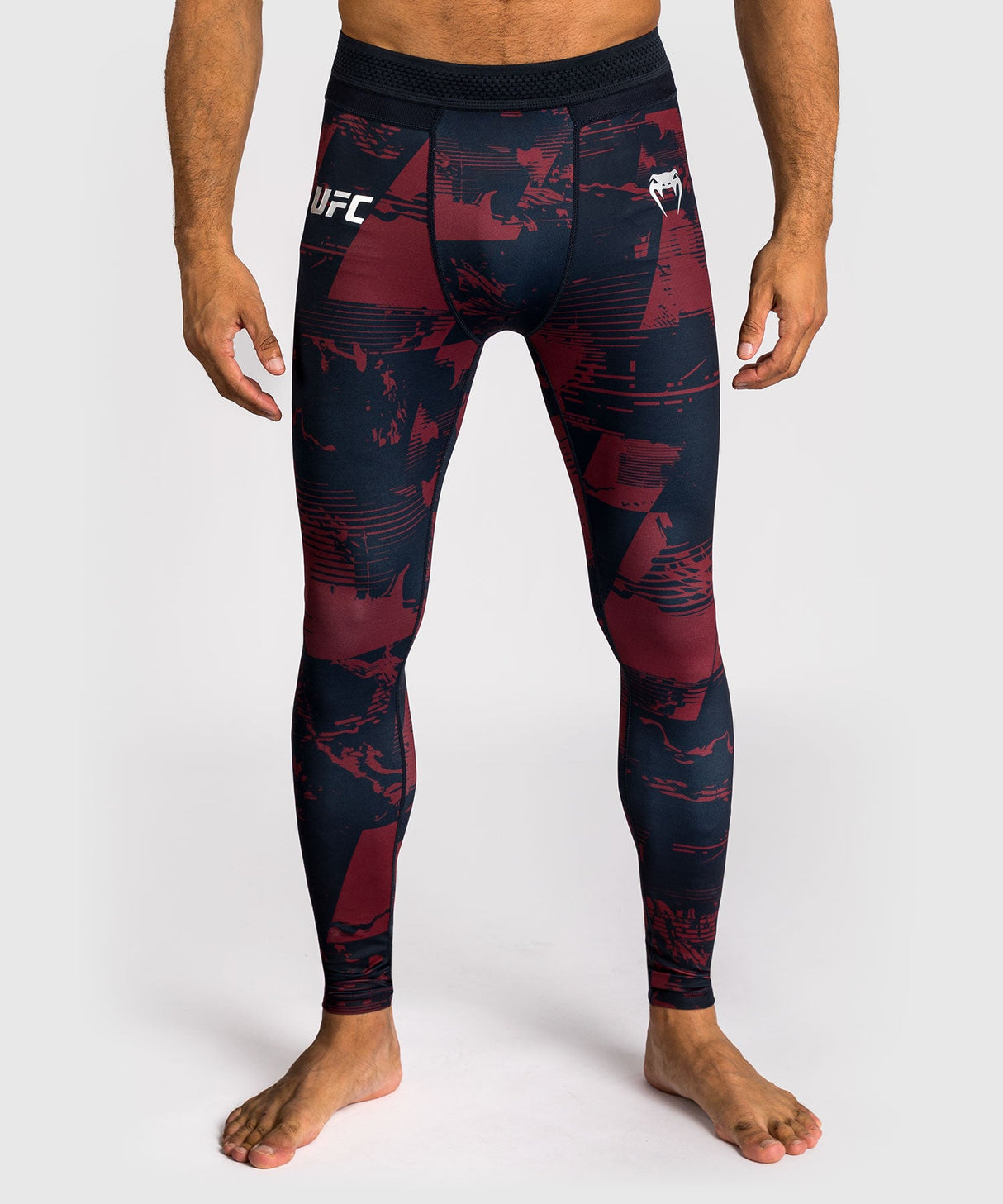 Venum UFC Compressiebroek Zenith - Marineblauw/Bordeauxrood/Zilver