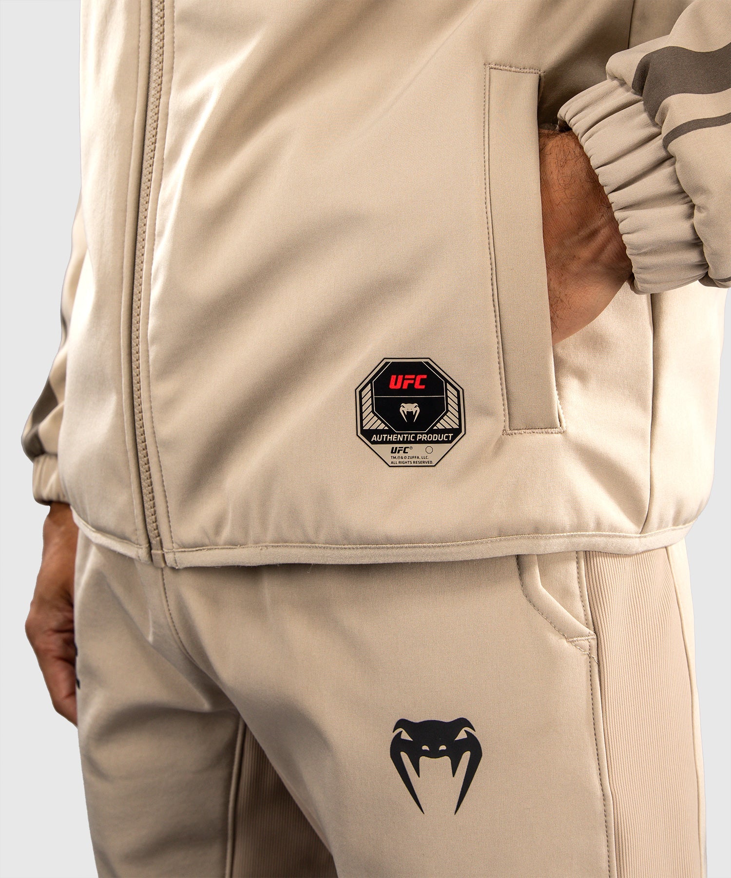 Venum UFC Hoodie Unity met Rits Heren - Zand