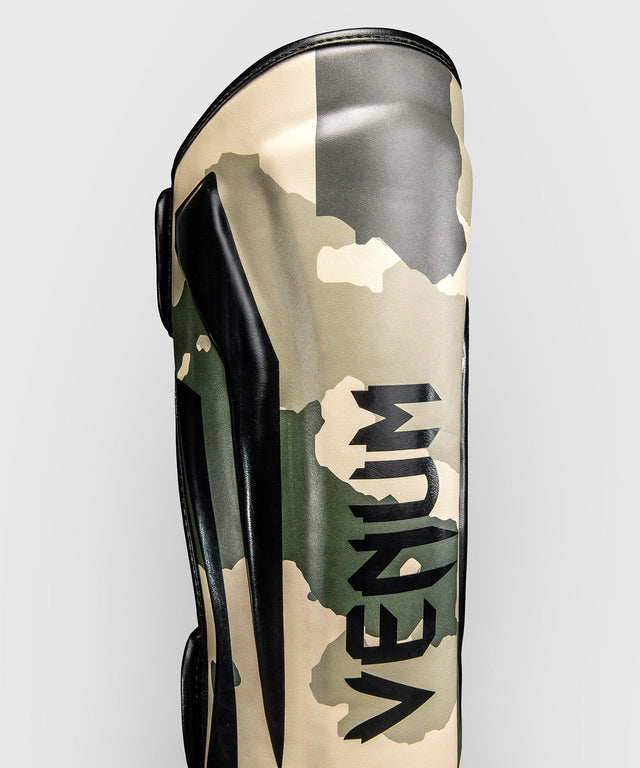 Venum Elite Shin Guards - Khaki/Off-white