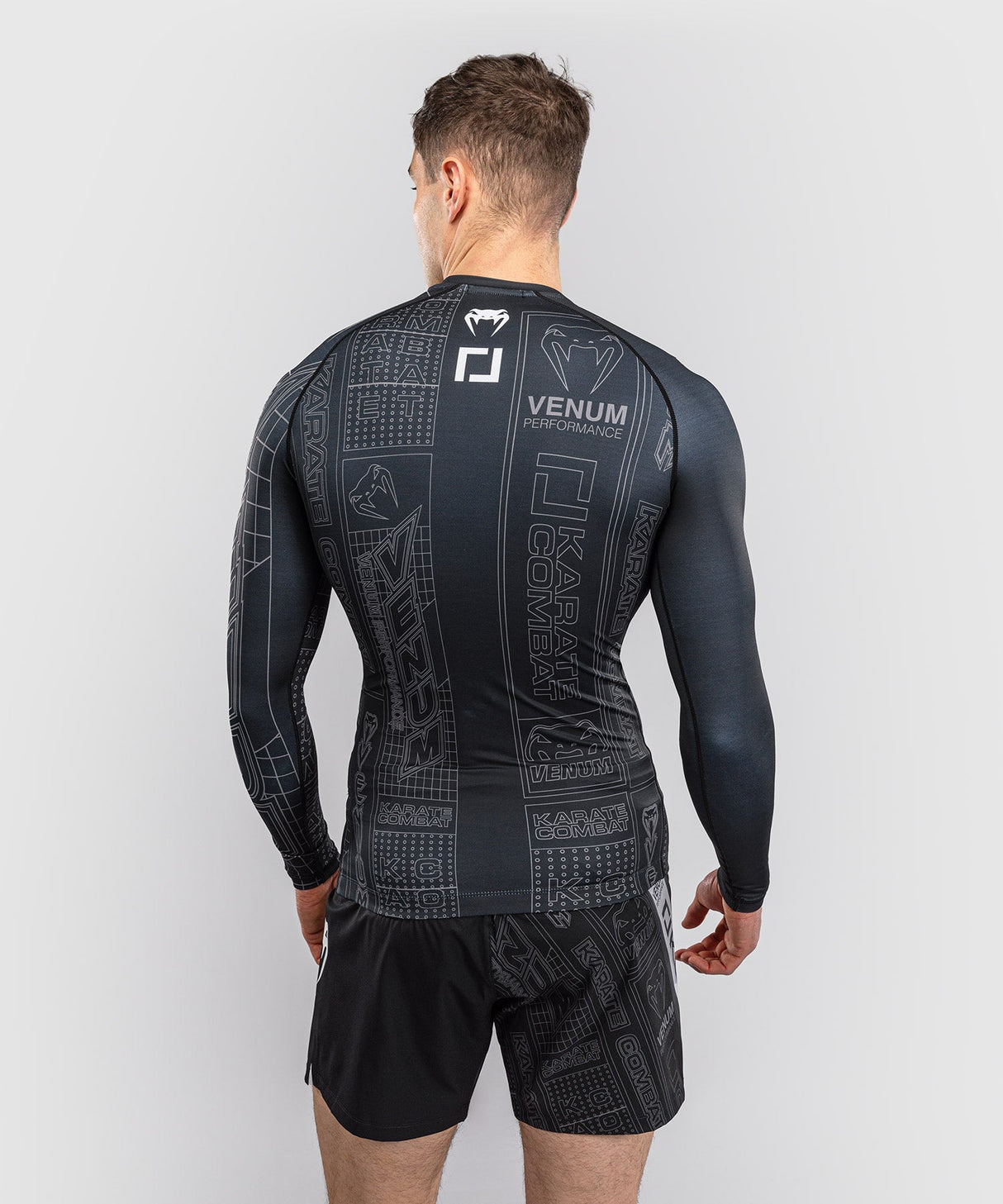 Venum Rashguard Karate Combat - Zwart/Grijs