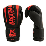 King Pro Boxing Revo Boxing Gloves - Black/Red 