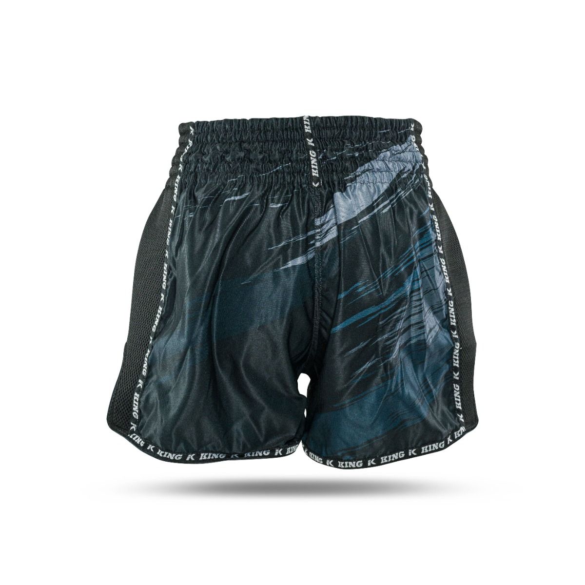 King Pro Box- und Kickboxshorts Storm – Schwarz/Grau