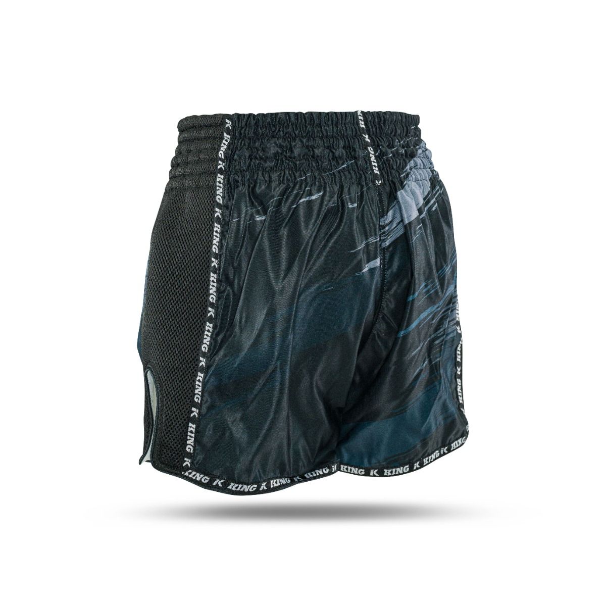 King Pro Box- und Kickboxshorts Storm – Schwarz/Grau