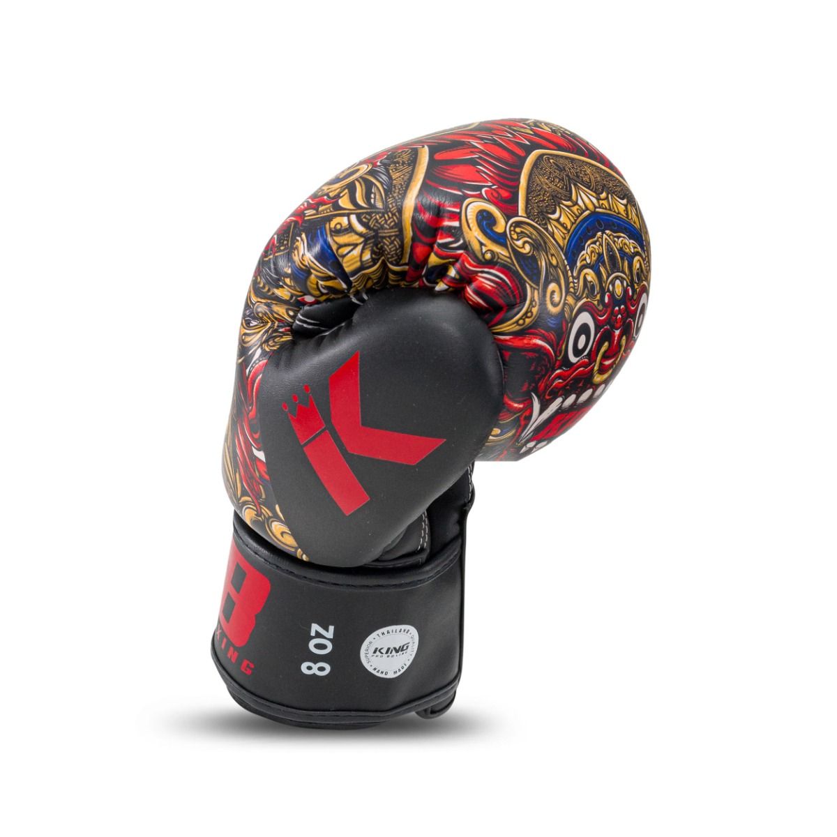 King Pro Boxing Bokshandschoenen BG Baron - Zwart/Rood/Goud