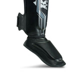King Pro Boxing Kickboxing Shin Guards Spartan - Black/Gray