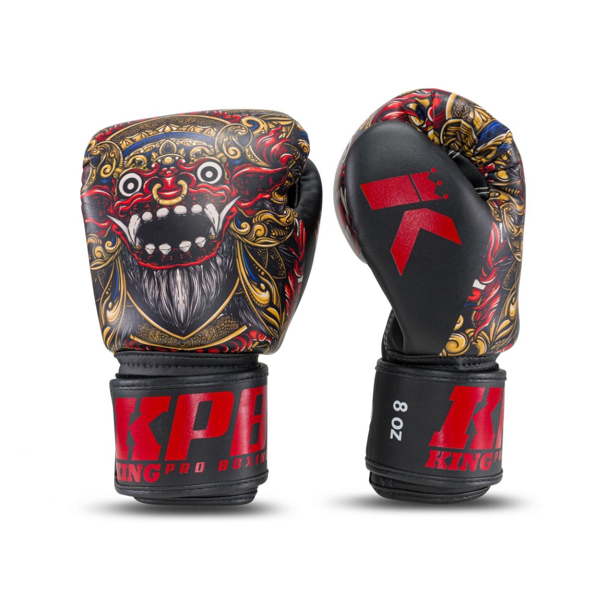 King Pro Boxing Bokshandschoenen BG Baron - Zwart/Rood/Goud