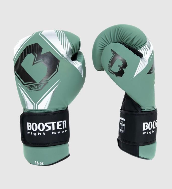 Booster (Kick)Bokshandschoenen Bangkok - Groen/Zilver/Zwart - (Kick)Bokshandschoenen