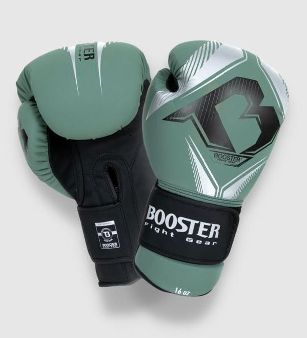 Booster (Kick)Bokshandschoenen Bangkok - Groen/Zilver/Zwart - (Kick)Bokshandschoenen