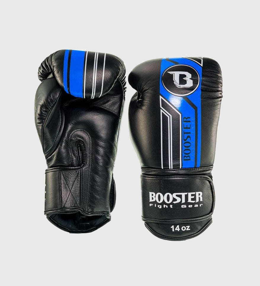 Booster (Kick)Bokshandschoenen V9 - Zwart/Blauw - (Kick)Bokshandschoenen